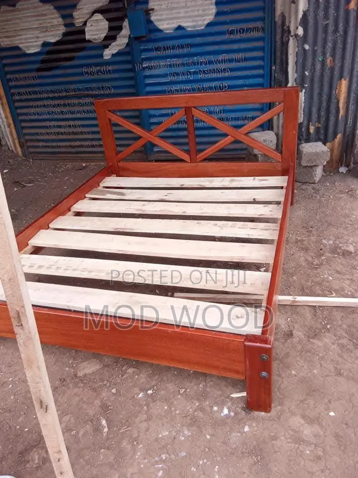 Modern Crossback 5ft by 6ft Solid Wood Bed Frame