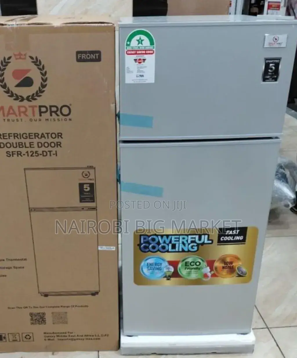 Silver Finish 95 Litres Smartpro Double Door Refrigerator