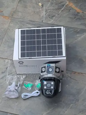 Dual Screen Dual Lens Solar 4g CCTV Camera V380 Two Way Audio