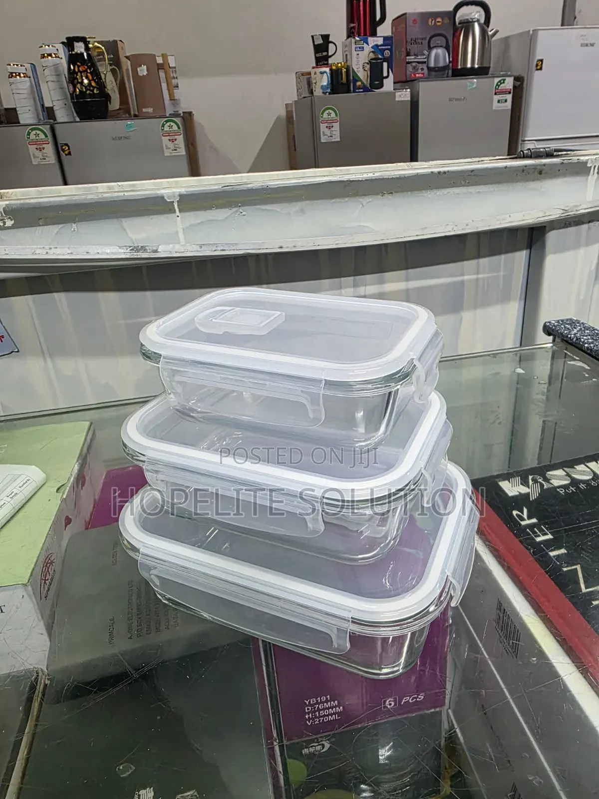 3Pcs Lock Fresh Borosilicate Glass Storage Container