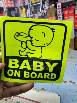 Baby on Board Stickers Yellow