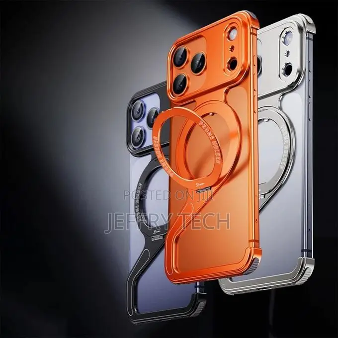 Cover for iPhone 17 Pro Max Magnetic Metal Frame Case Mag Safe Stand
