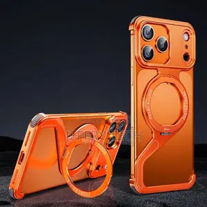 Cover for iPhone 17 Pro Max Magnetic Metal Frame Case Mag Safe Stand