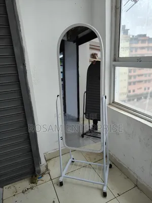 Full Length Dressing Mirror With Wheels and Shoes Rack