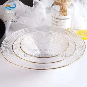 3pc Set Transparent Glass Plate
