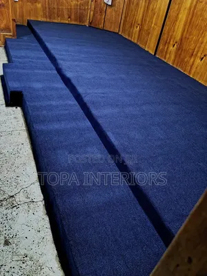 Beautiful Navy Blue Church Altar Wall to Wall Floor Carpets