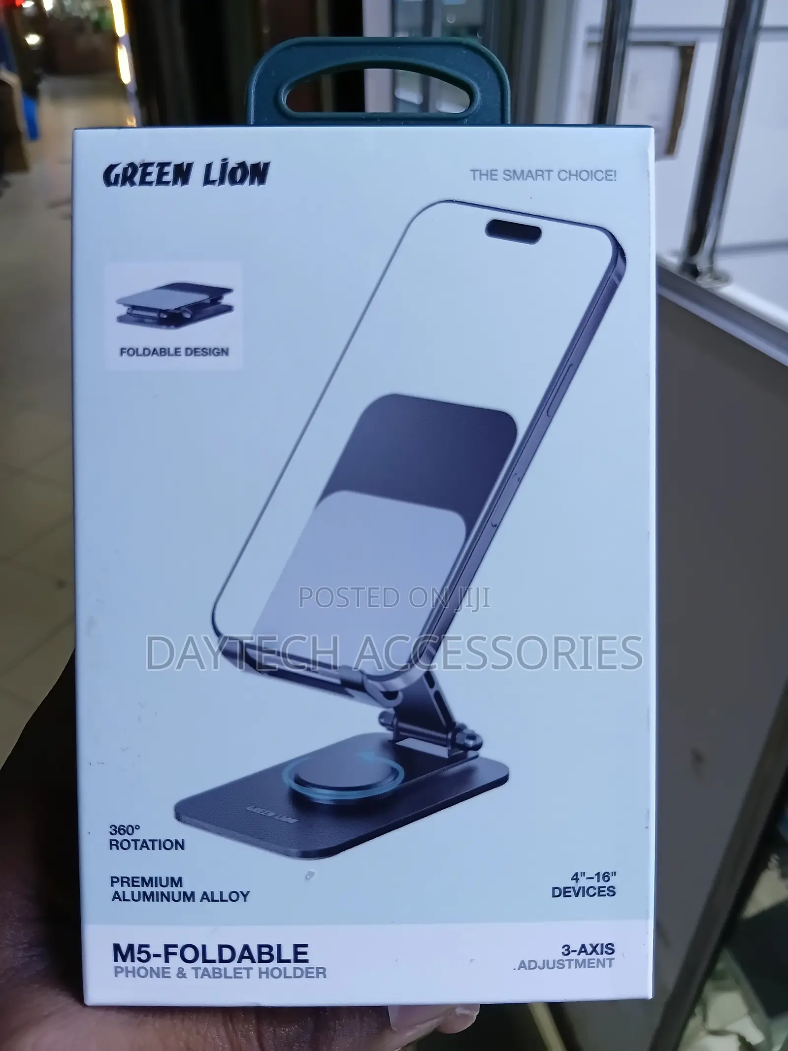 This Is a Green Lion M5-Foldable Phone Tablet Holder