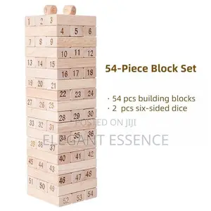 54pcs Stacking Blocks Balancing Game Pulling Blocks Layer by Layer