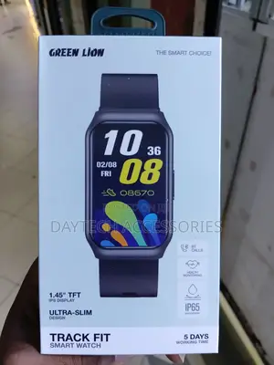 Green Lion Track Fit Smart Watch - Black