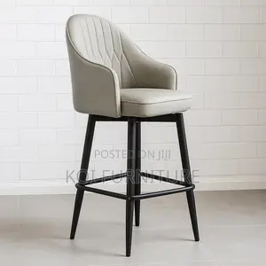 Barstool; Leather Recliner Swivel Barstools