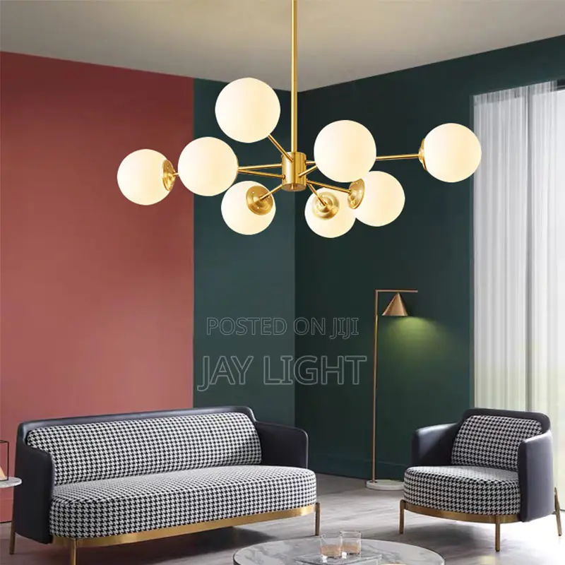 Gold Glass Metal Home Decor Lighting Ceiling Lamp