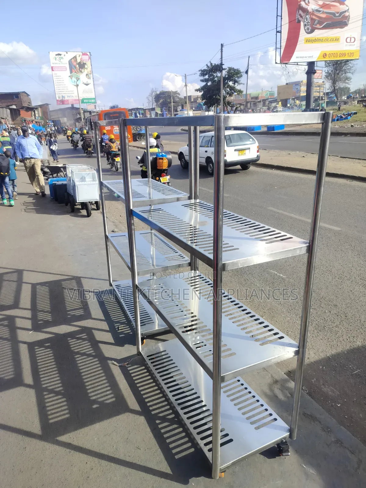 Four-Tier Perforated Rack