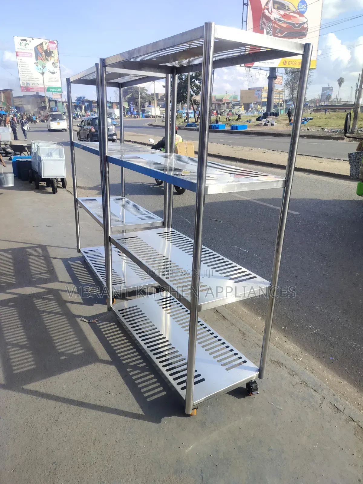 Four-Tier Perforated Rack
