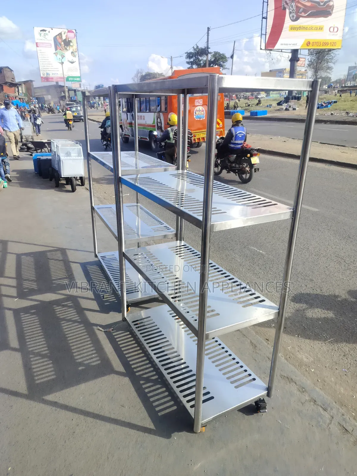Four-Tier Perforated Rack