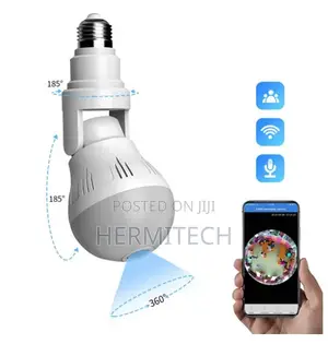 WiFi Light Bulb Camera With Night Vision, Panoramic Bulb