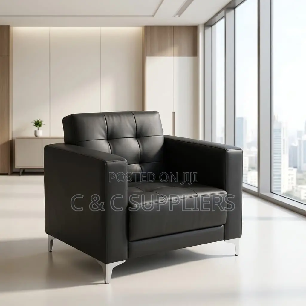 Single Seater Leather Sofa Set.