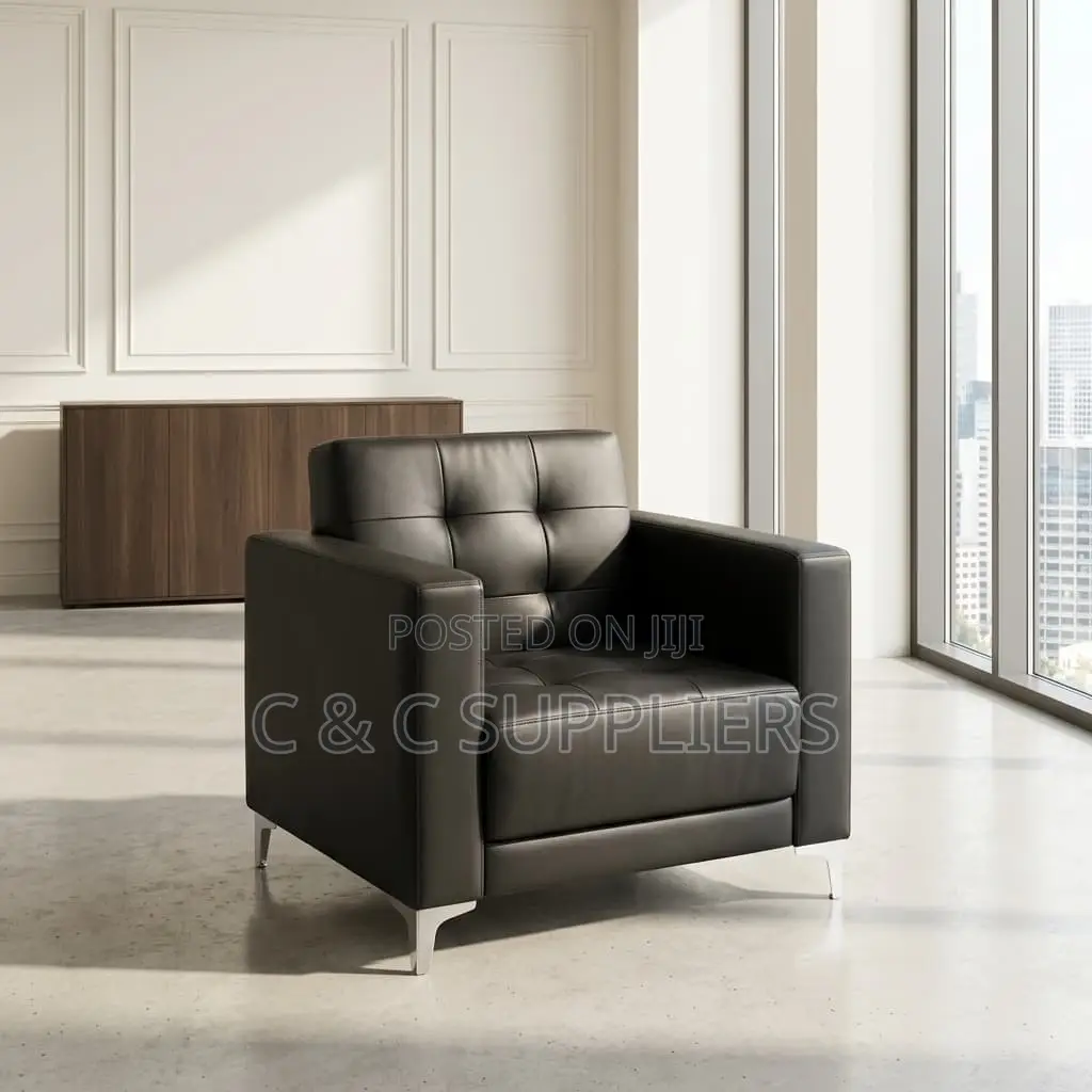 Single Seater Leather Sofa Set.