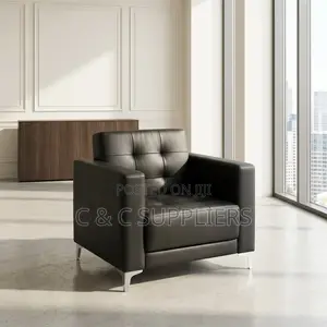 Single Seater Leather Sofa Set.