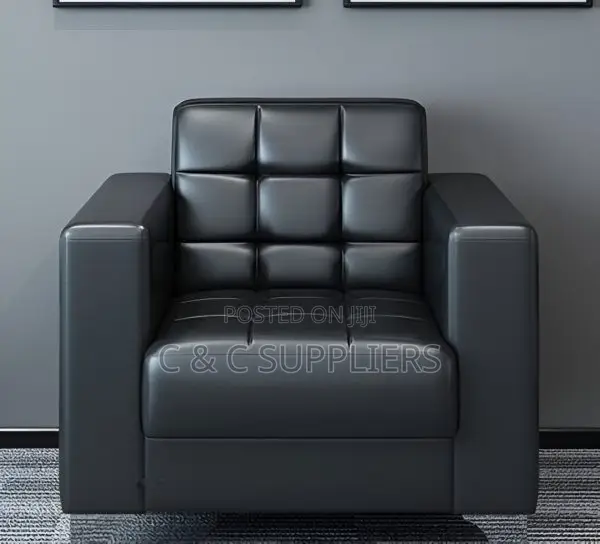 Single Seater Leather Sofa Set.