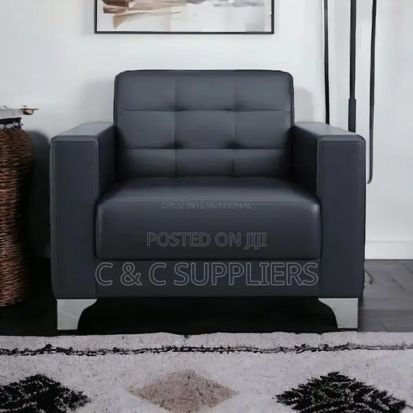 Single Seater Leather Sofa Set.