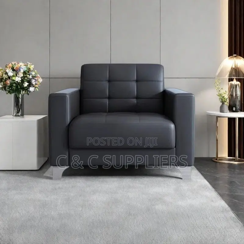 Single Seater Leather Sofa Set.