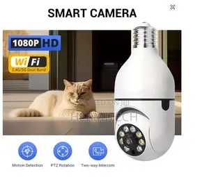Motion Detection Smart Bulb CCTV Camera, Sd Card Slot