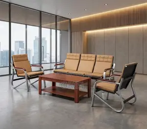Office Waiting Sofa : 5-Seater Office Lounge Sofa Set