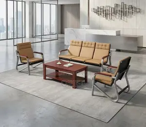 Office Waiting Sofa : 5-Seater Office Lounge Sofa Set