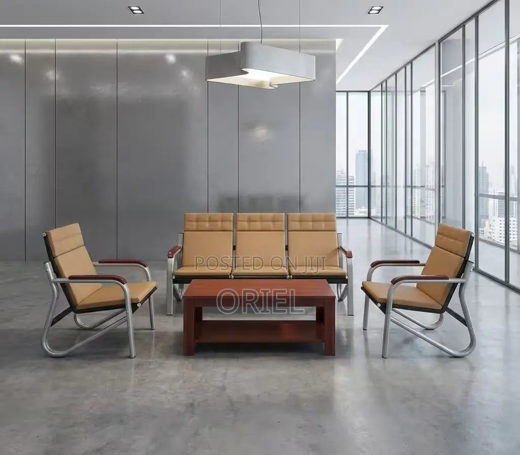 Office Waiting Sofa : 5-Seater Office Lounge Sofa Set