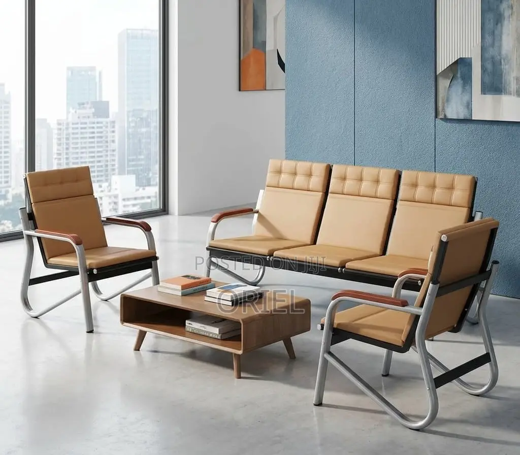 Office Waiting Sofa : 5-Seater Office Lounge Sofa Set
