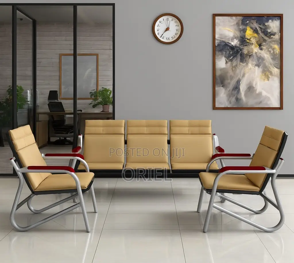 Office Waiting Sofa : 5-Seater Office Lounge Sofa Set
