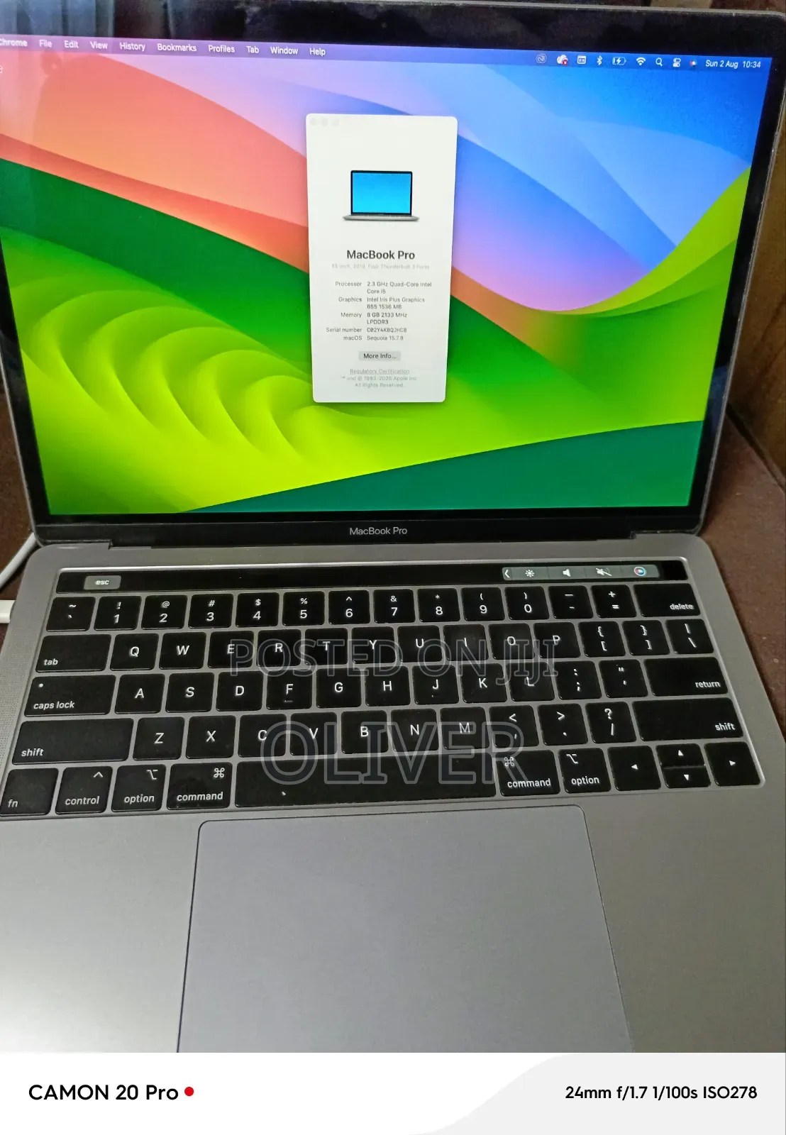 Laptop Apple MacBook Pro 2018 8GB Intel Core 5 SSD 256GB