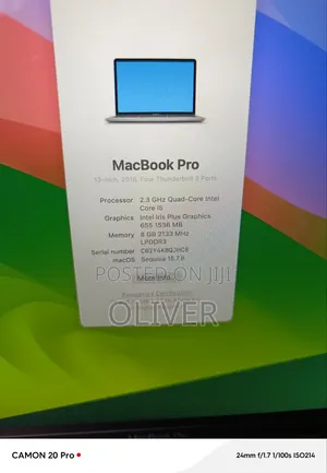 Laptop Apple MacBook Pro 2018 8GB Intel Core 5 SSD 256GB