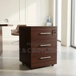 3-Drawer Swivel Pedestal File Cabinet.