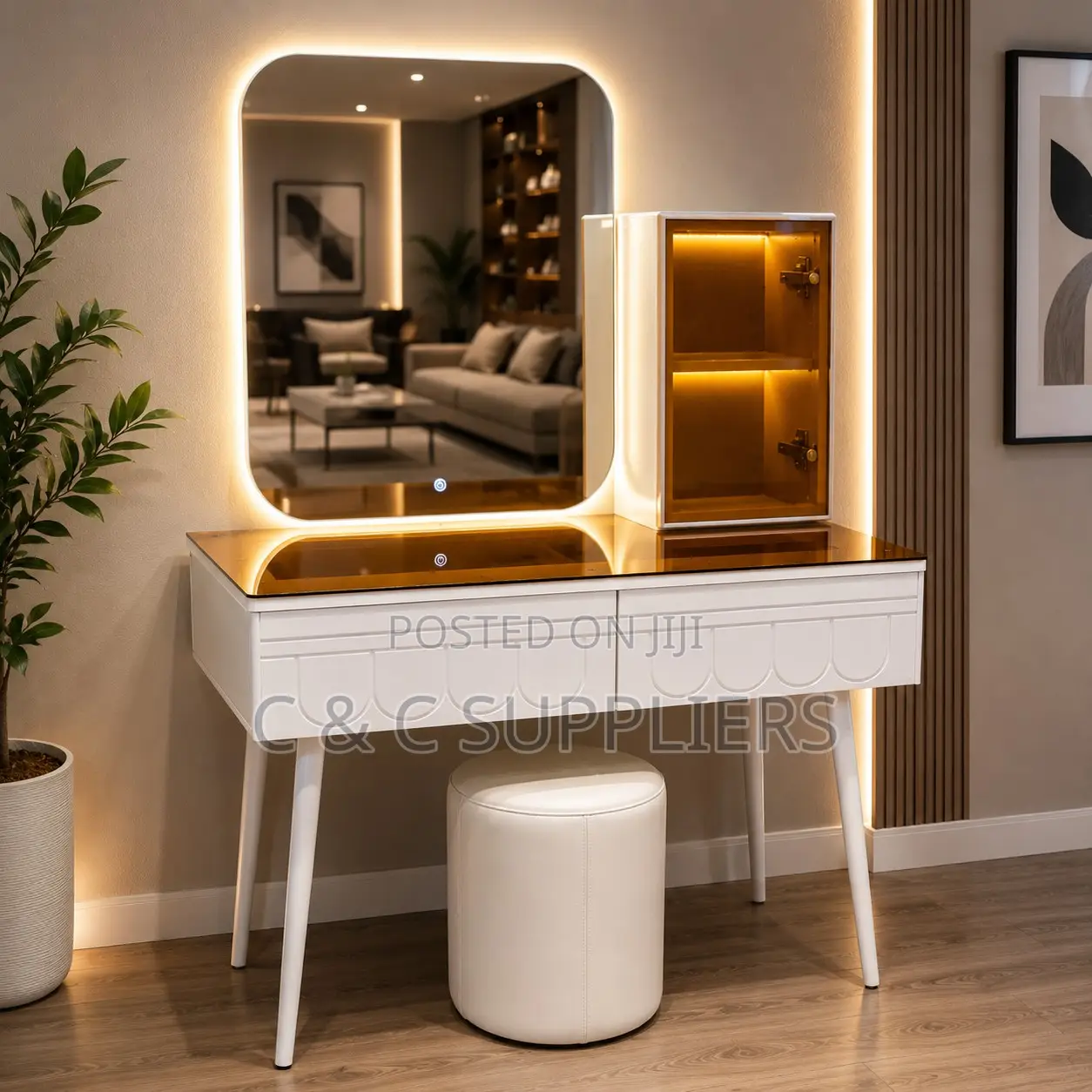Modern Imported Vanity Table With Led Lights