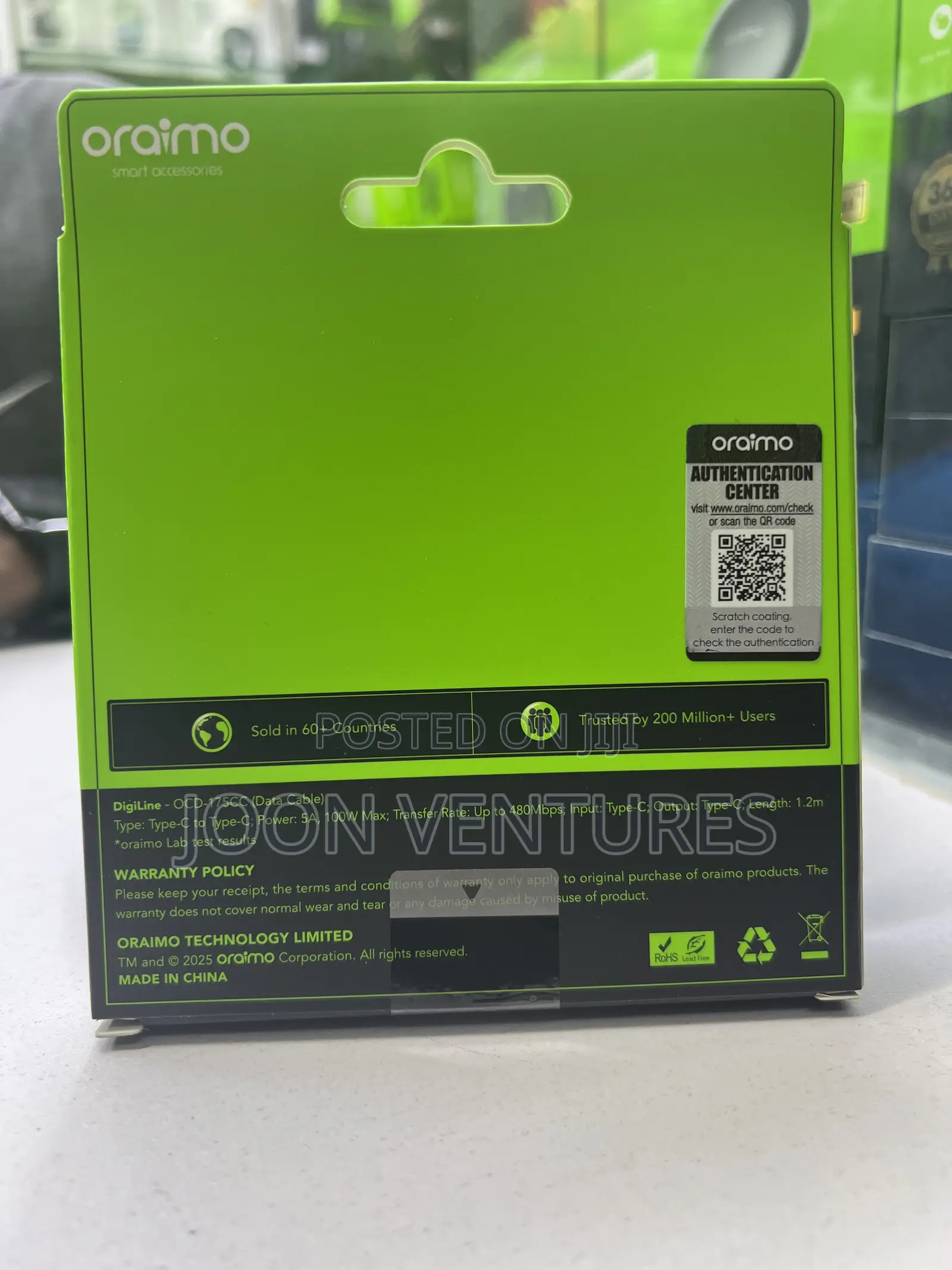 Digiline Ocd-175cc 100w Type-C to C Cable