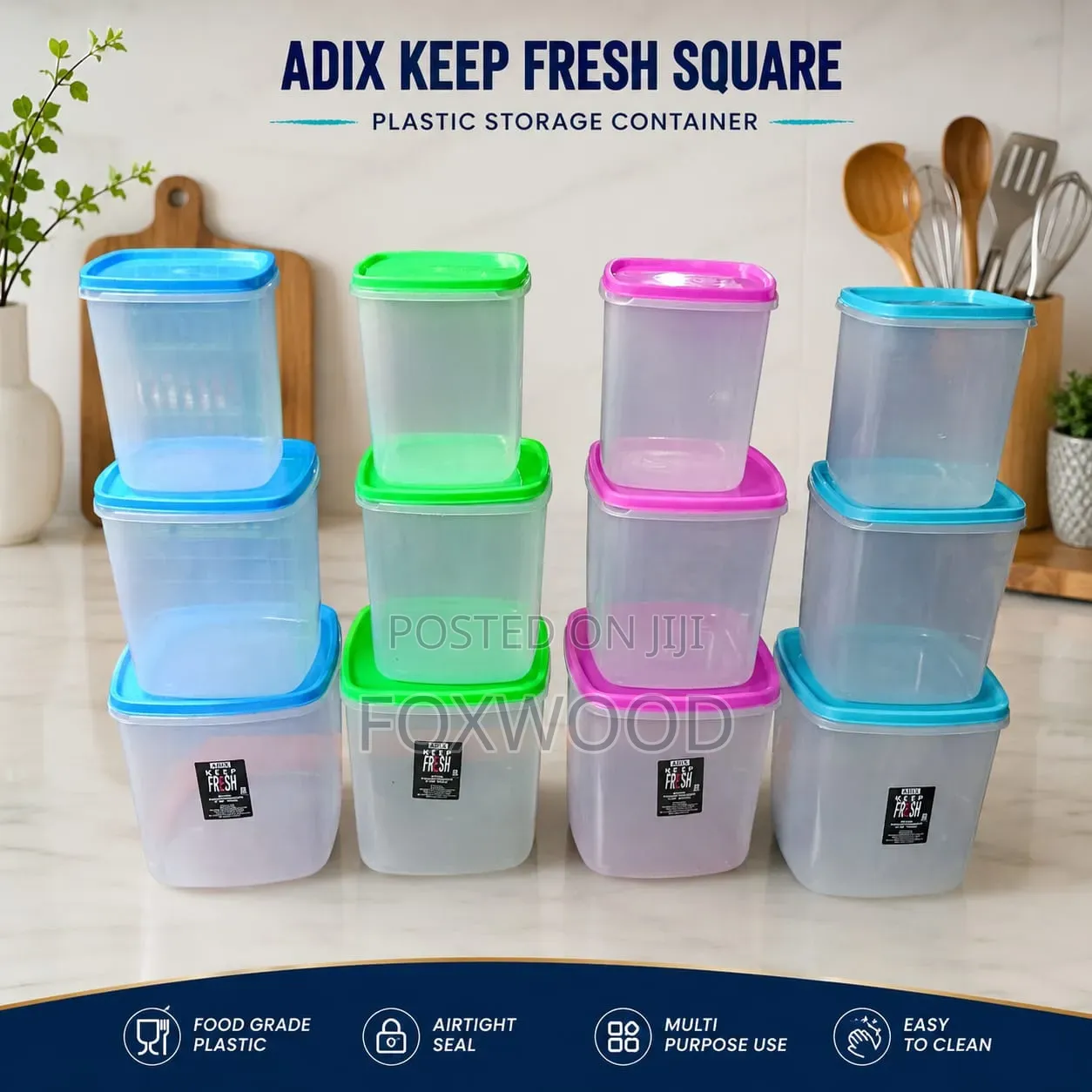 3pcs Plastic Storage Containers