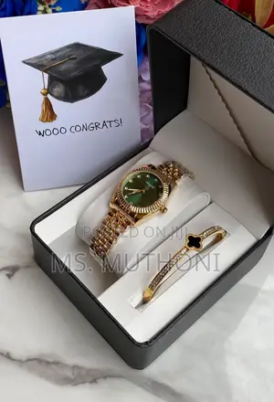 Ladies Boxed Watch and Bracelet + Card Gift Sets.