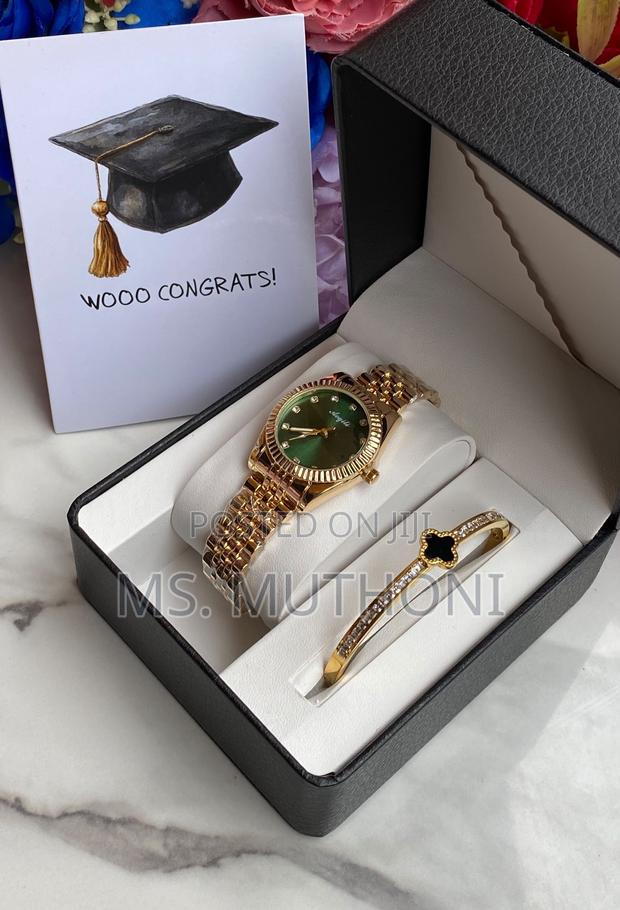 Ladies Boxed Watch and Bracelet + Card Gift Sets.