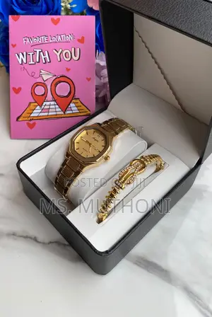 Ladies Luxury Watch, a Matching Designer-Style Bracelet,