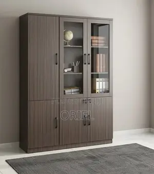 Office Cabinet : 3-Door Wooden Filing Cabinet