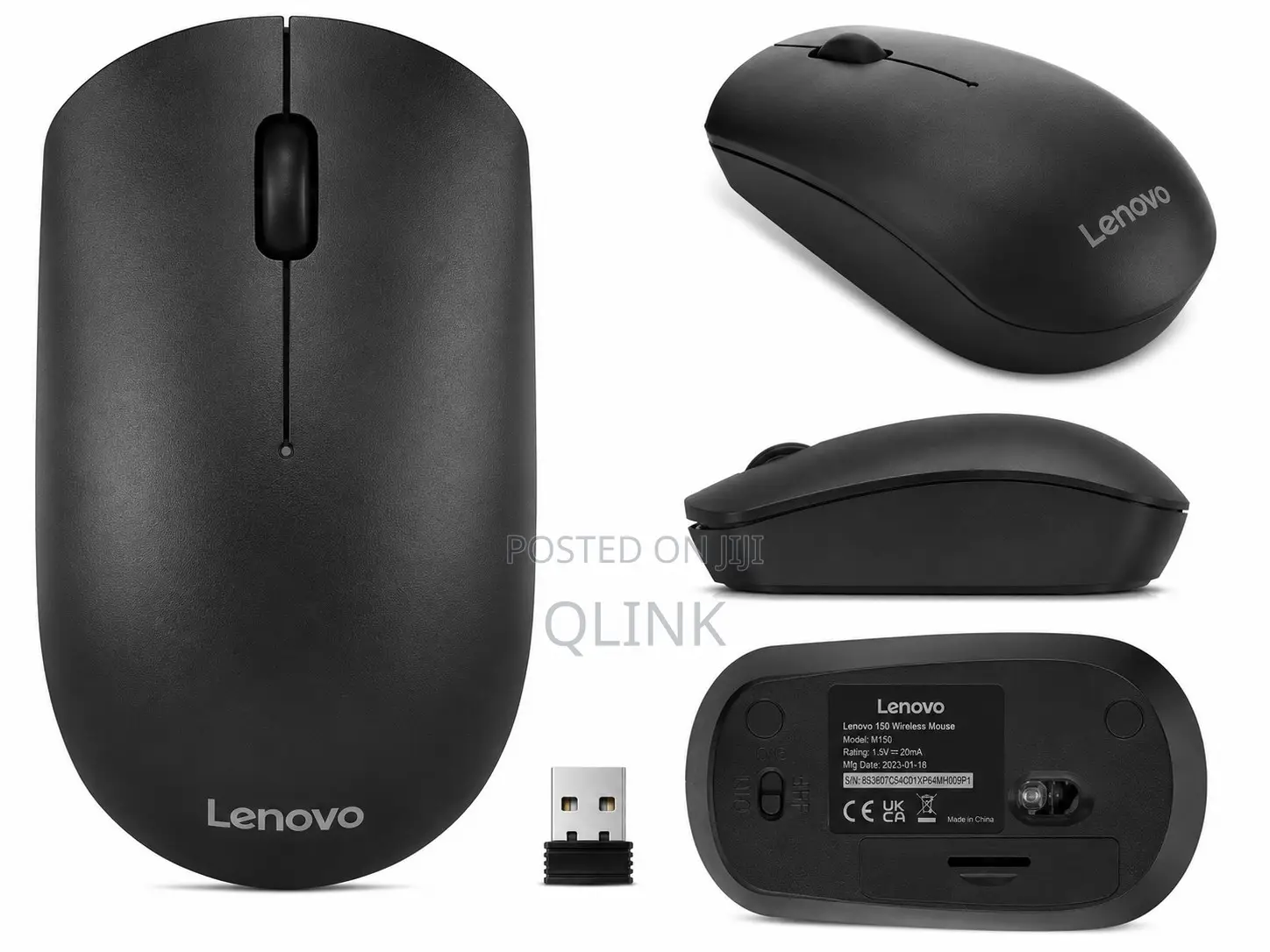 Lenovo 150 Wireless Mouse - Black - 4Y51M70369