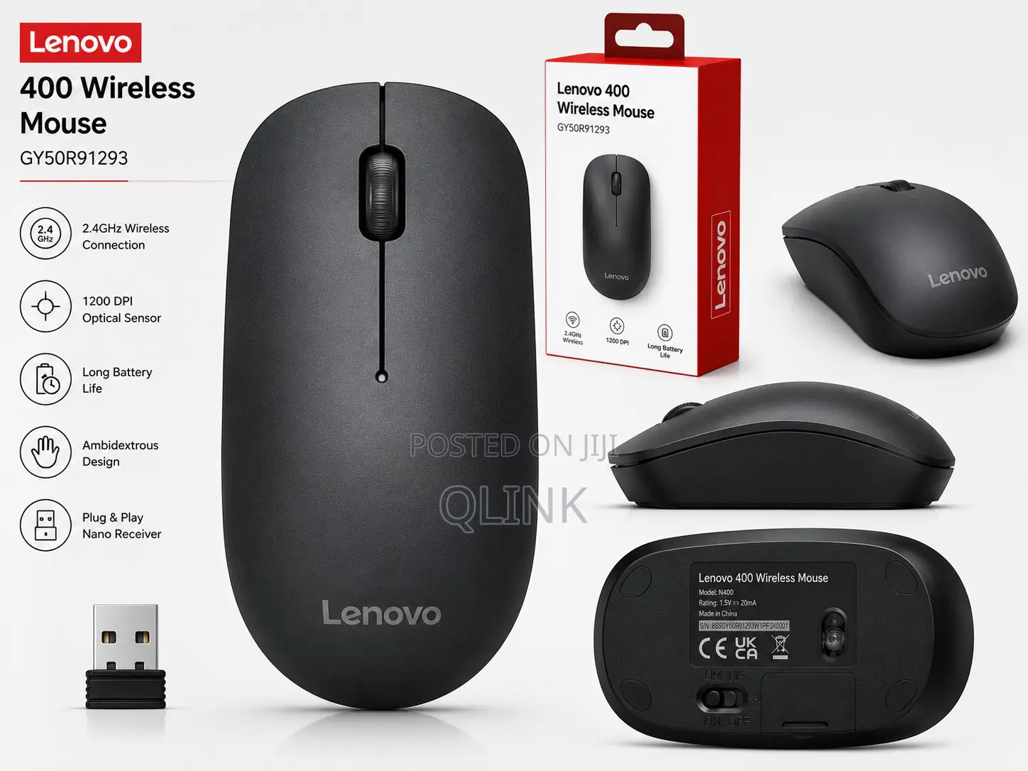Lenovo 400 Wireless Mouse - GY50R91293