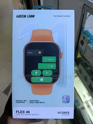 This Is a Green Lion Flex 46 Smart Watch.