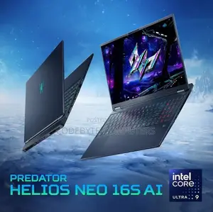 New Laptop Acer Predator Helios 16 AI 16GB Intel Core Ultra 9 SSD 1T