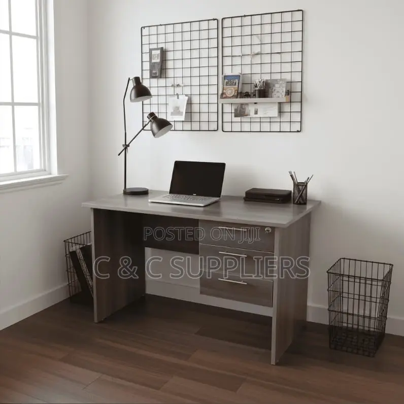 Simple Study Desk With Drawers-1.0m