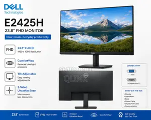 Dell E2425H 23.8"" FHD Monitor, Black