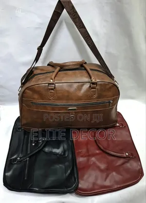 Premium Leather Travel Duffel Bag – Unisex Weekend Gym Bag