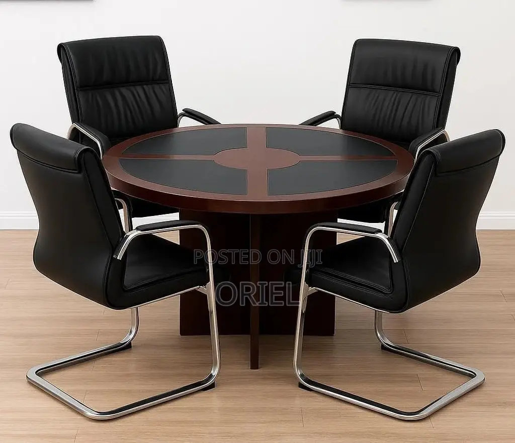 Office Boardroom Table : 1.2m Round Conference Table