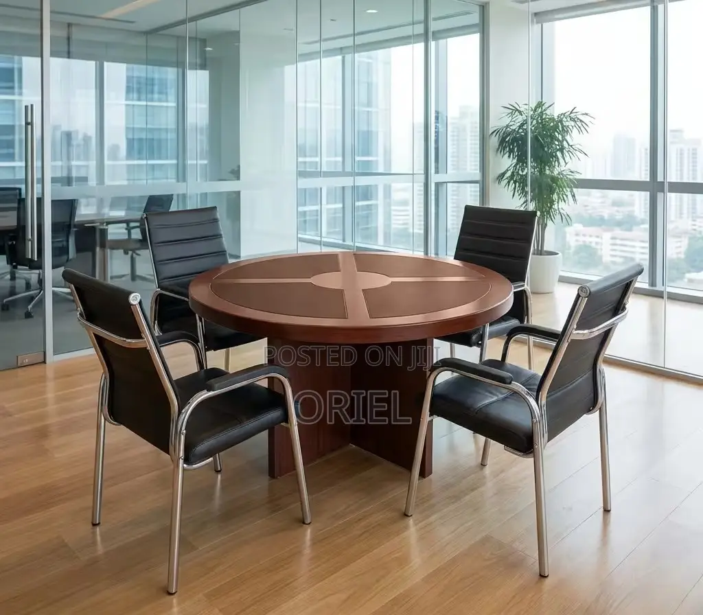 Office Boardroom Table : 1.2m Round Conference Table